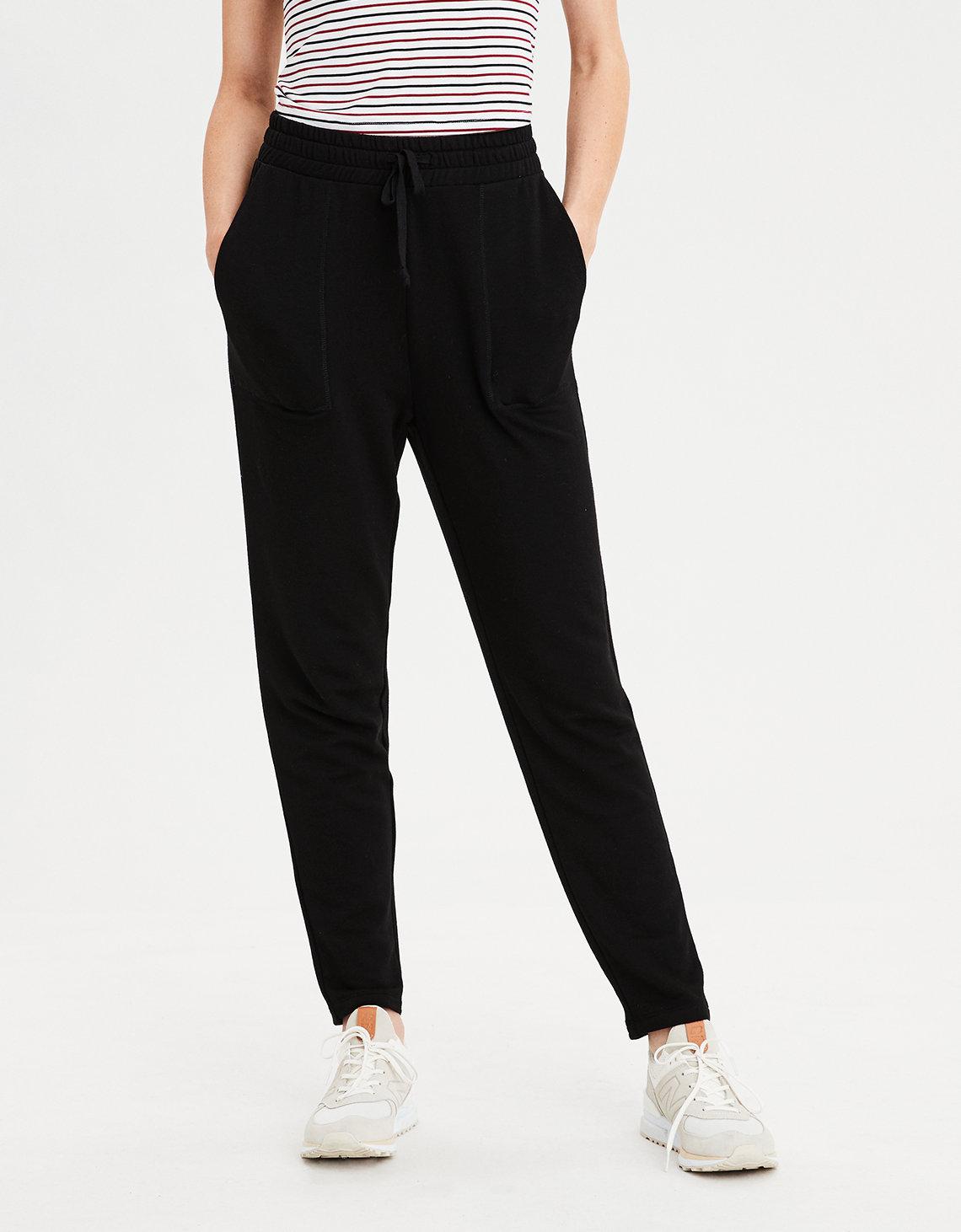 american eagle black sweatpants