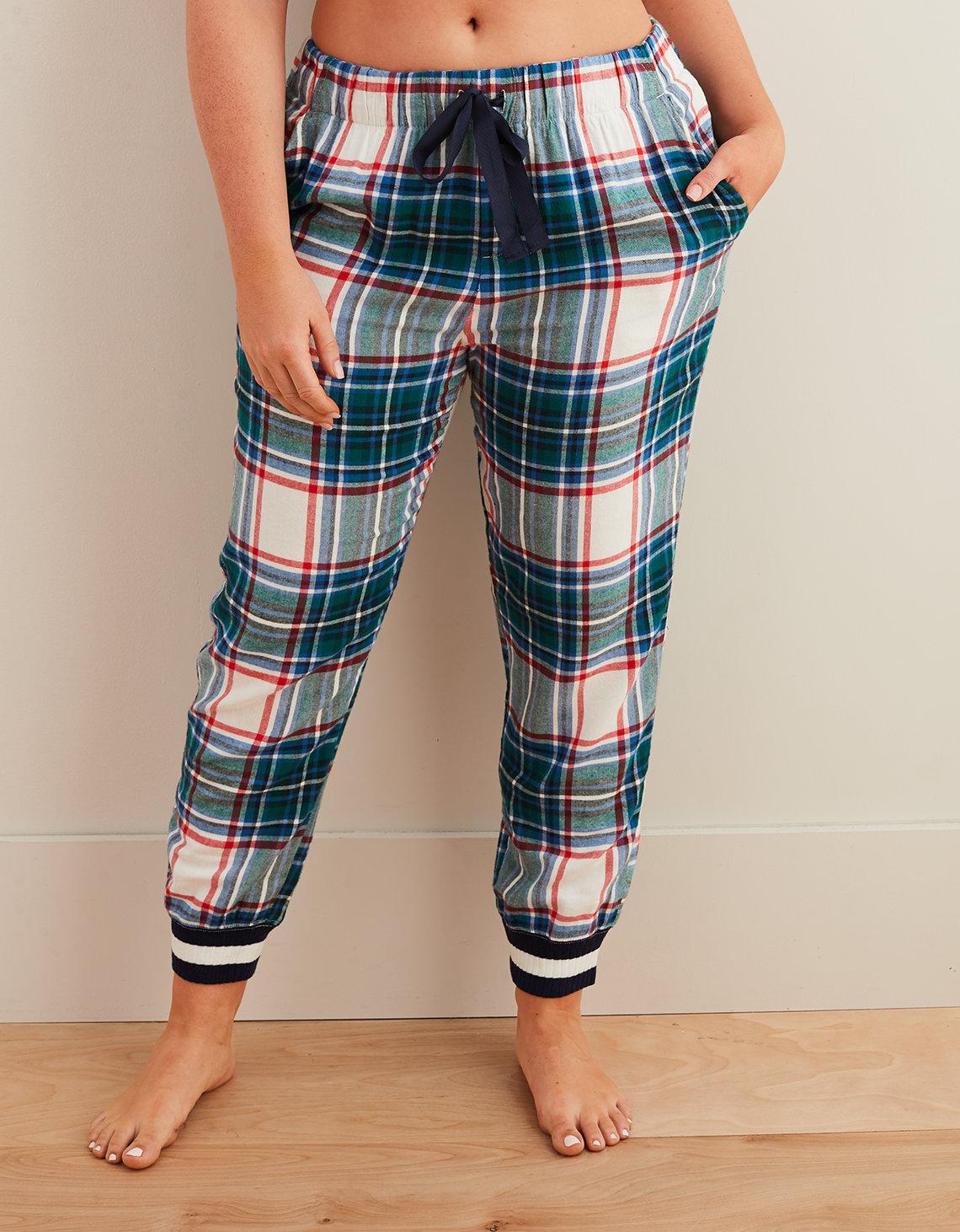 aerie flannel pajama jogger