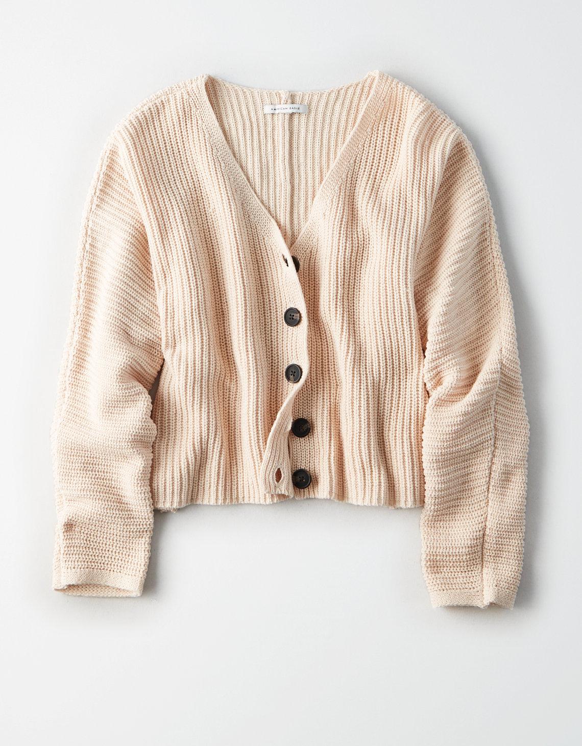 cropped boxy cardigan