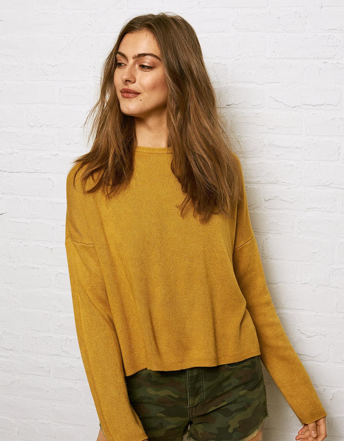 yellow american eagle sweater