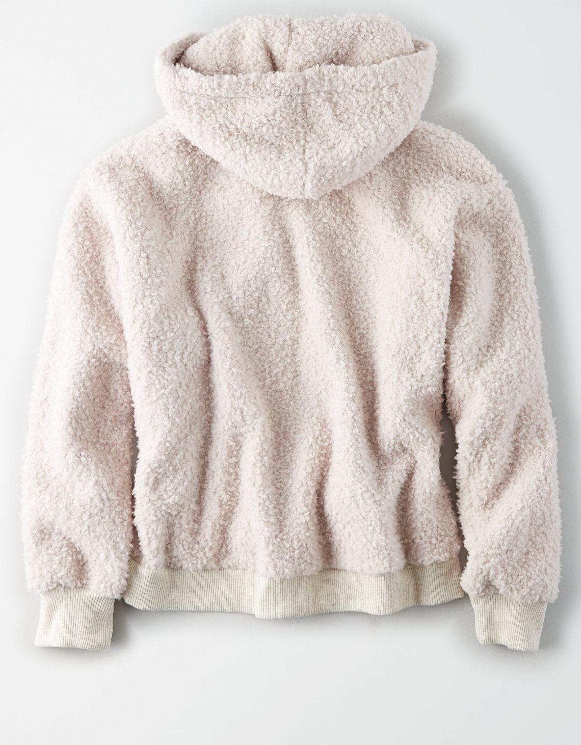 ae sherpa full zip hoodie