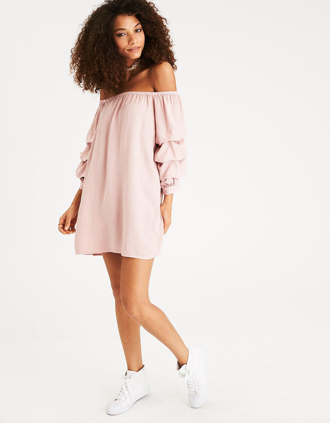 american eagle off the shoulder dress
