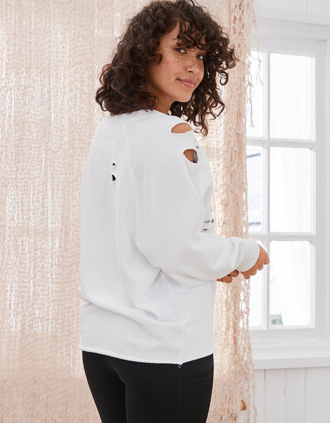 aerie distressed sweatshirt