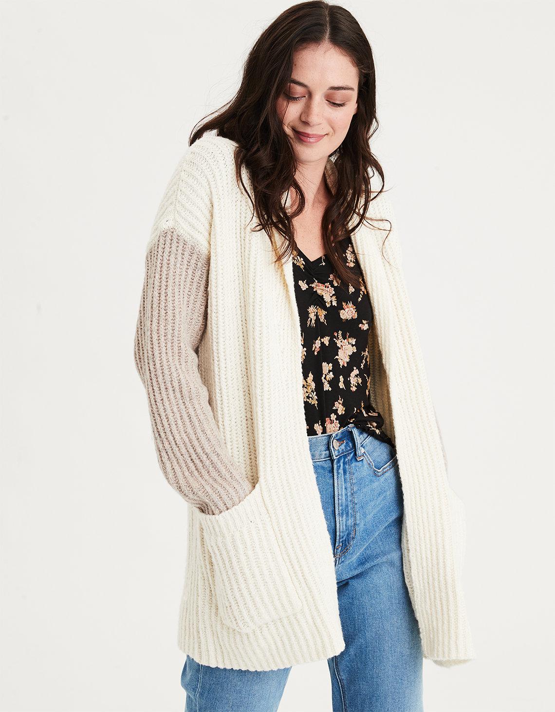 ae shawl collar cardigan