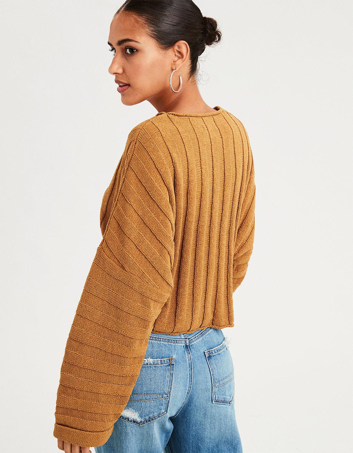 american eagle cropped sweater