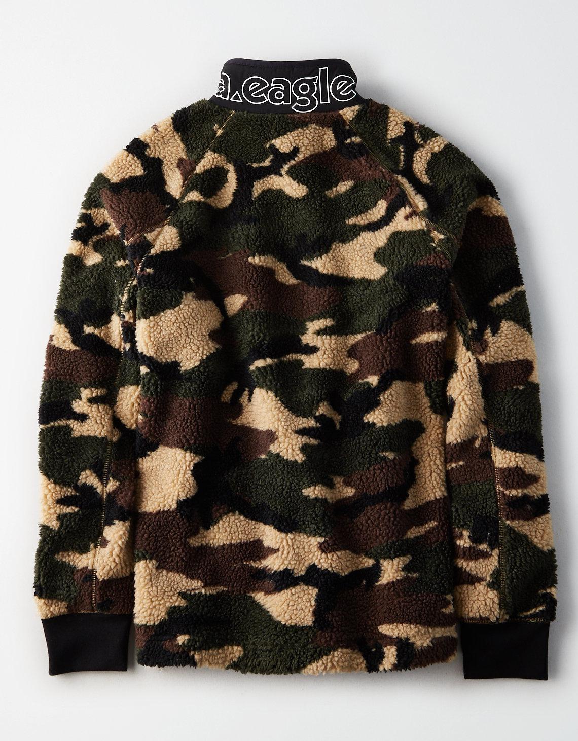 ae sherpa full zip hoodie