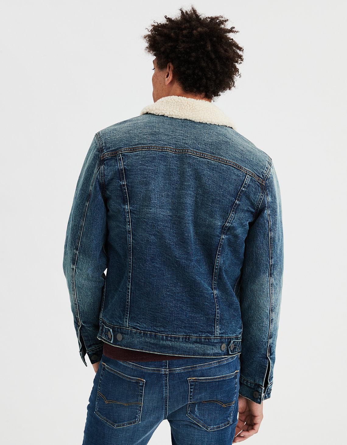 ae sherpa lined jean jacket