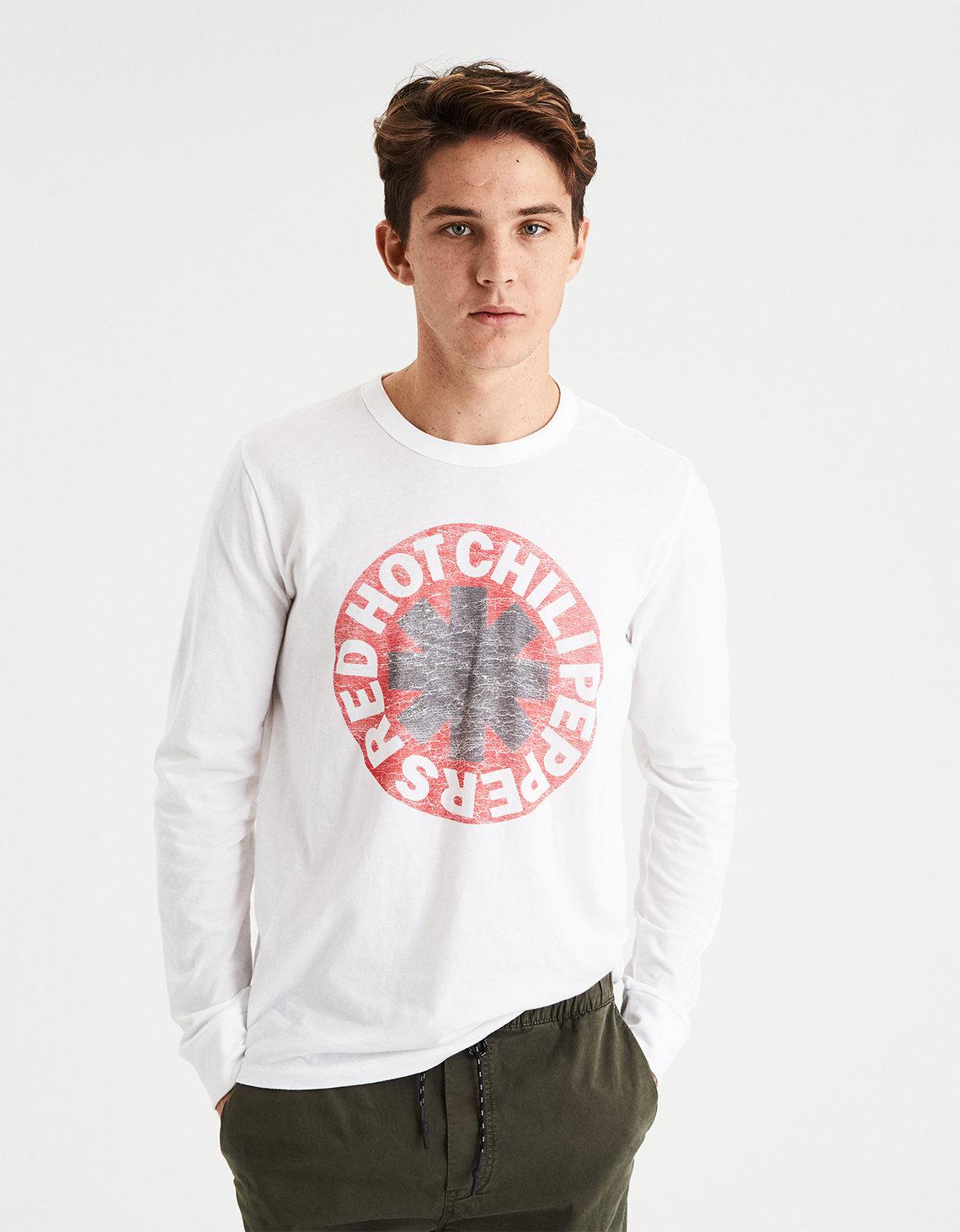 Lyst American Eagle Ae Long Sleeve Band Tshirt in White for Men