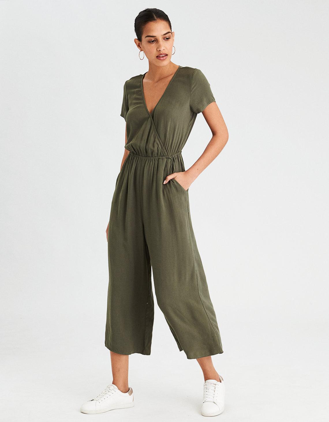 american eagle green jumpsuit