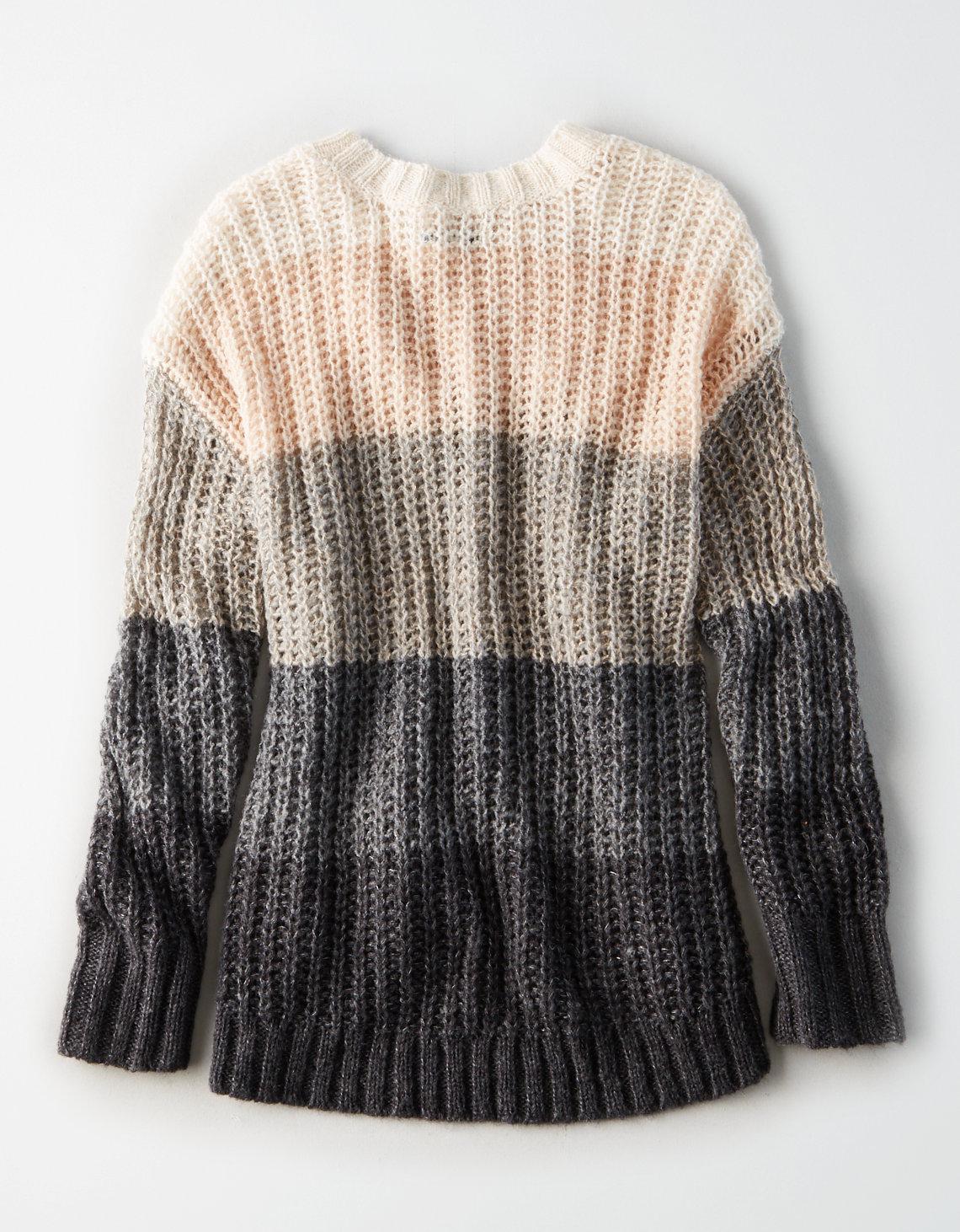 ae striped jegging pullover