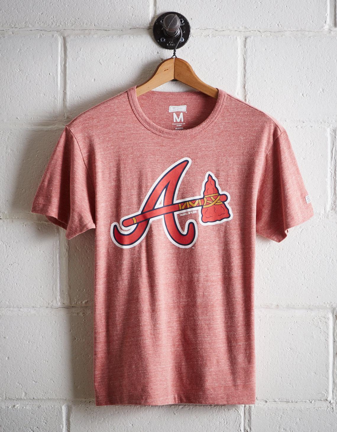 red atlanta braves t shirt