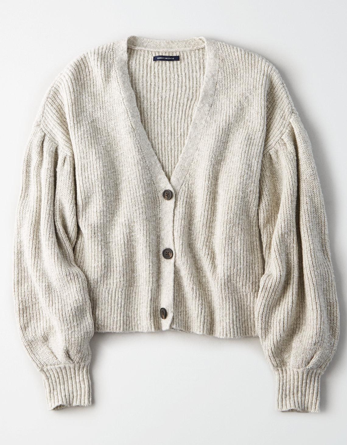 american eagle cropped cardigan