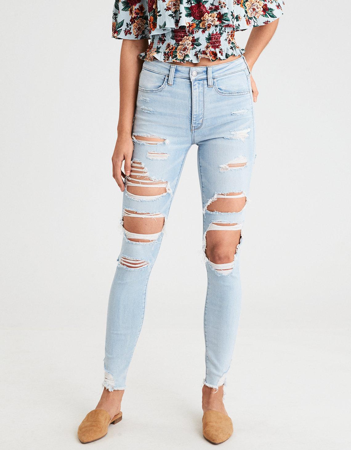 super ripped american eagle jeans