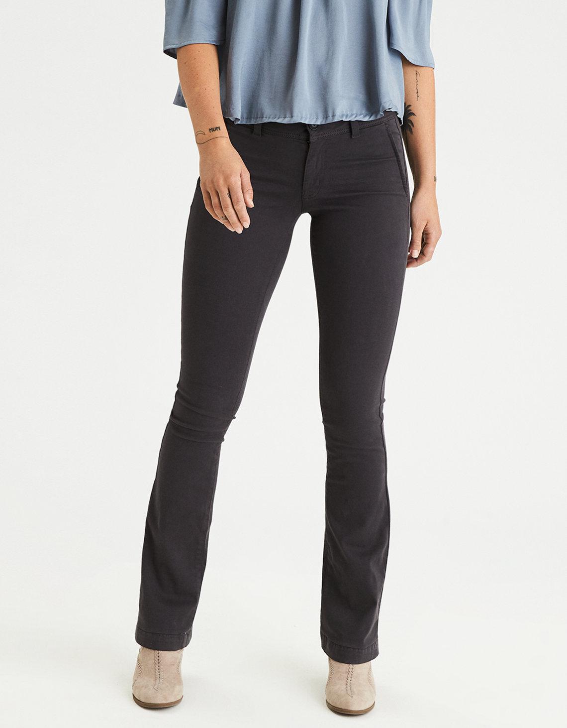 american eagle kick boot khakis