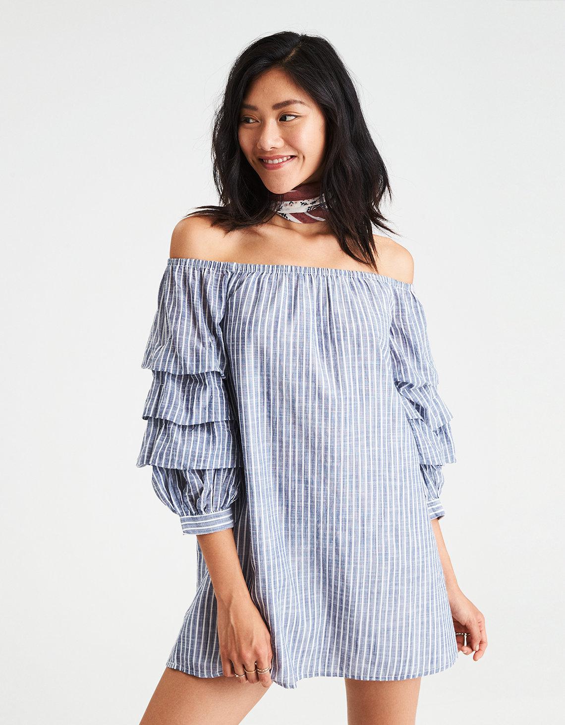american eagle off the shoulder dress
