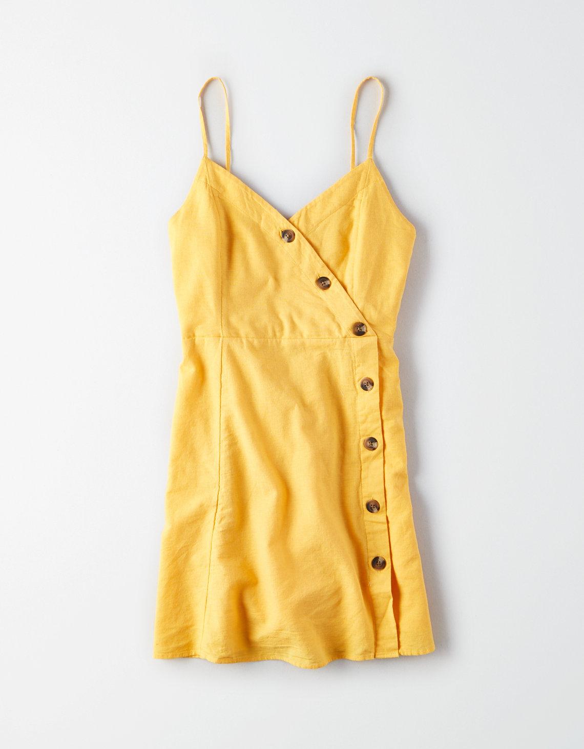 asymmetric button front dress