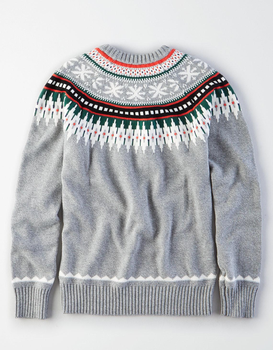 ae fair isle pullover sweater