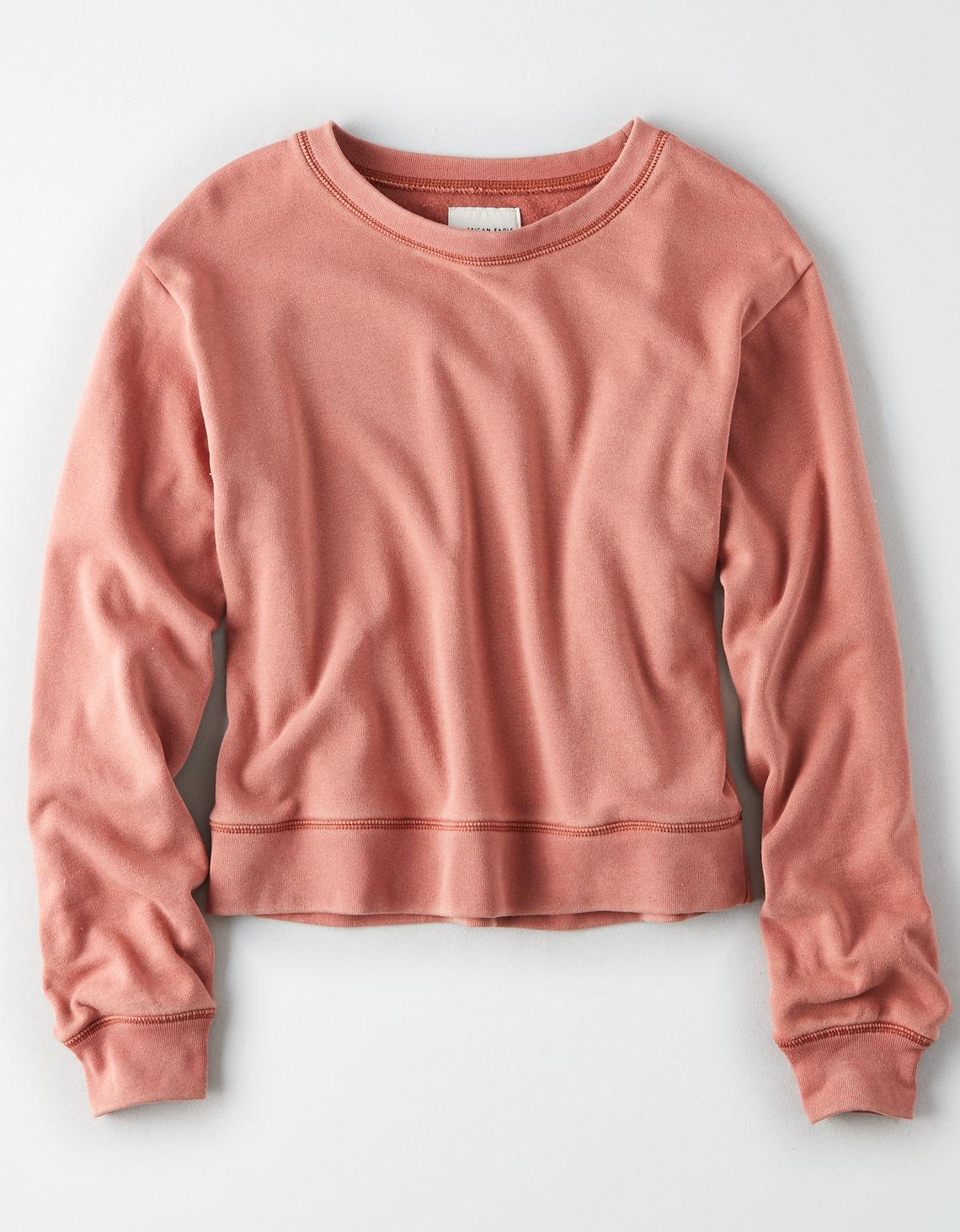 ae drop shoulder crew neck sweatshirt