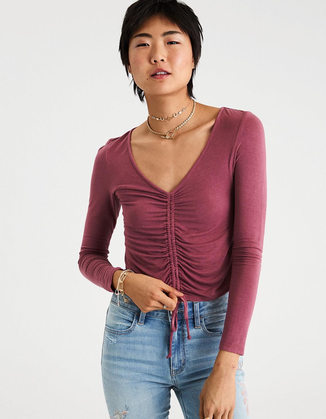 ruched front shirt