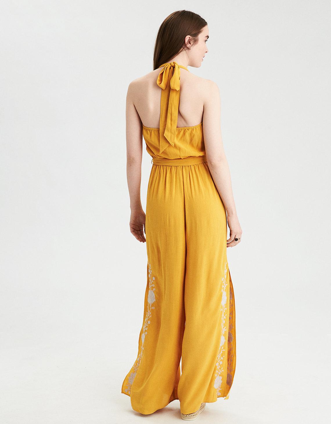 american eagle yellow jumpsuit