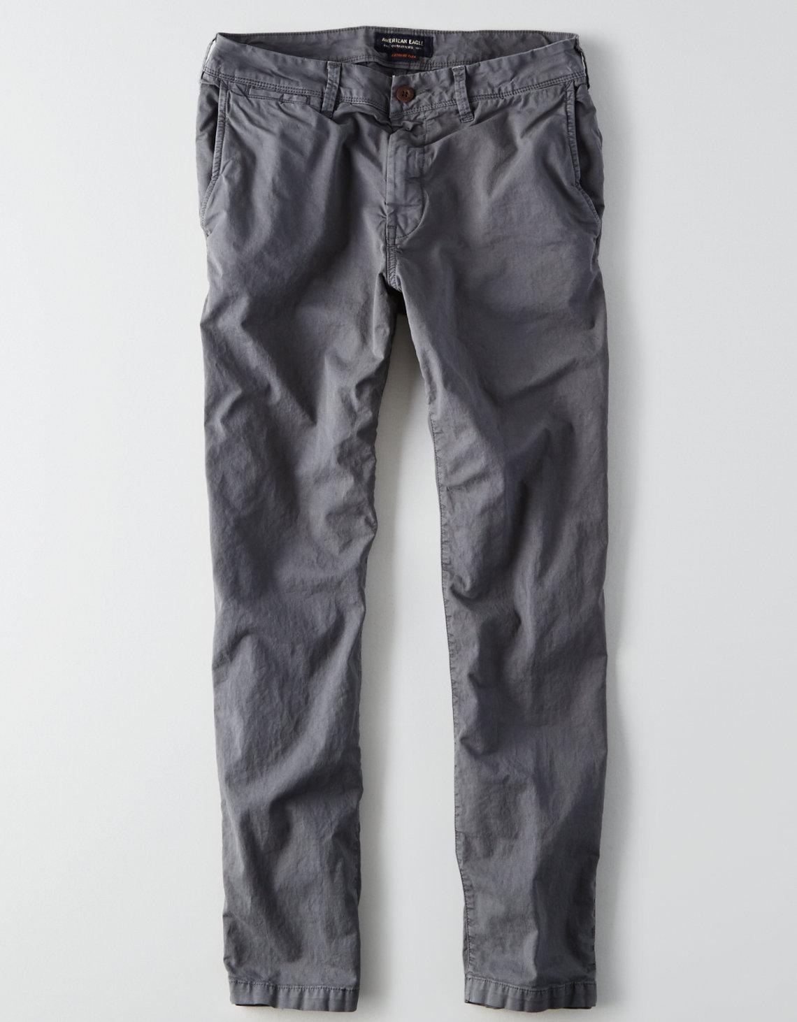 ae extreme flex slim straight khaki pant