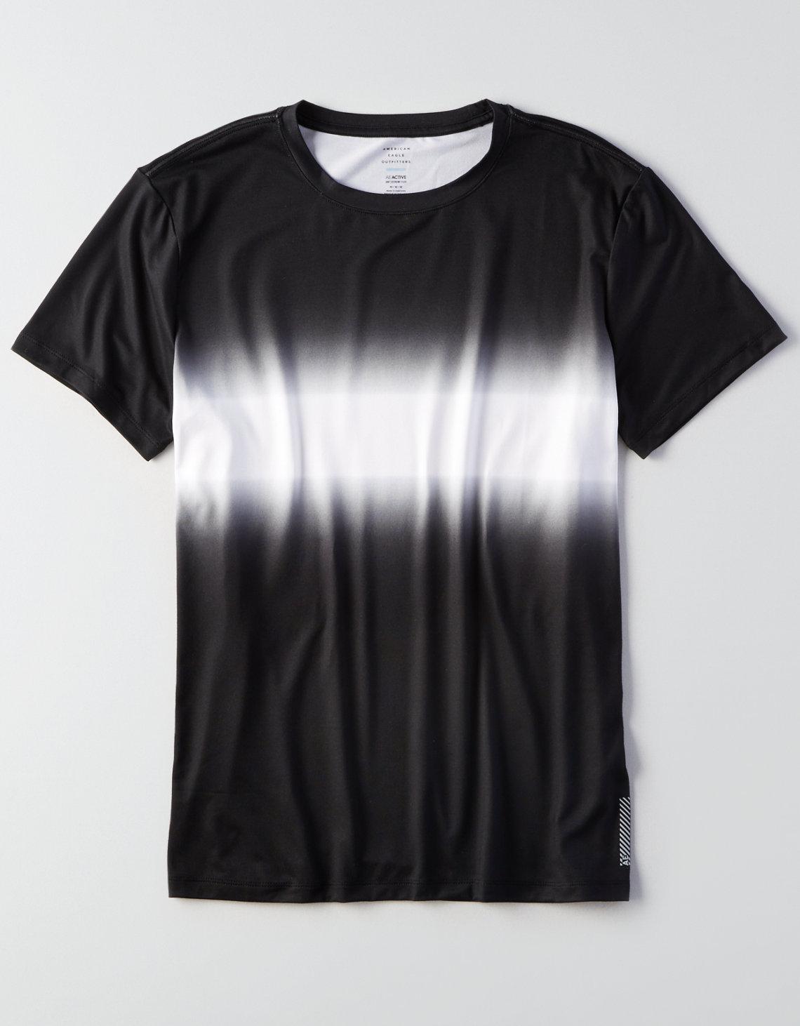 American Eagle Synthetic Ae Active Dyed Crew T Shirt In Black For Men Lyst