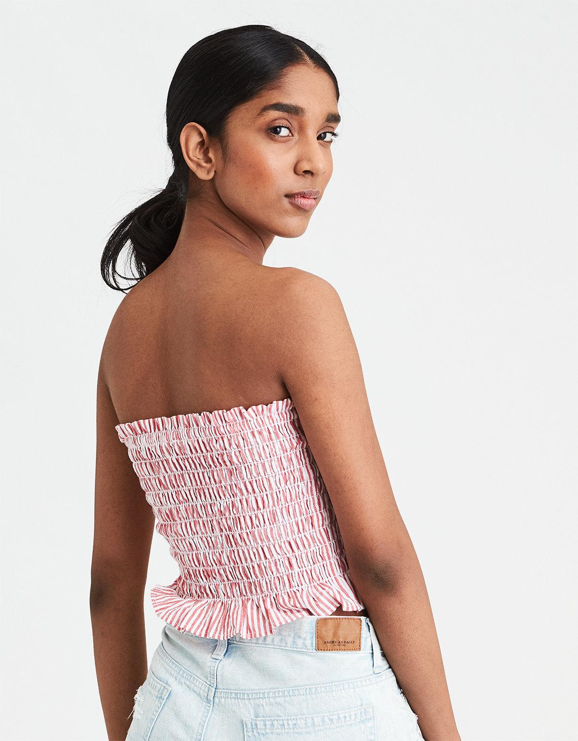 ae smocked tube top