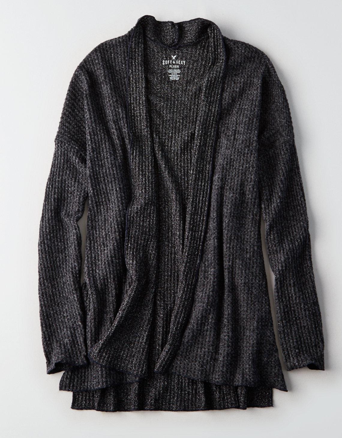 american eagle gray cardigan