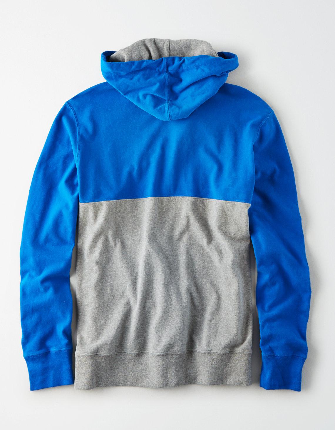 ae colorblock half zip hoodie