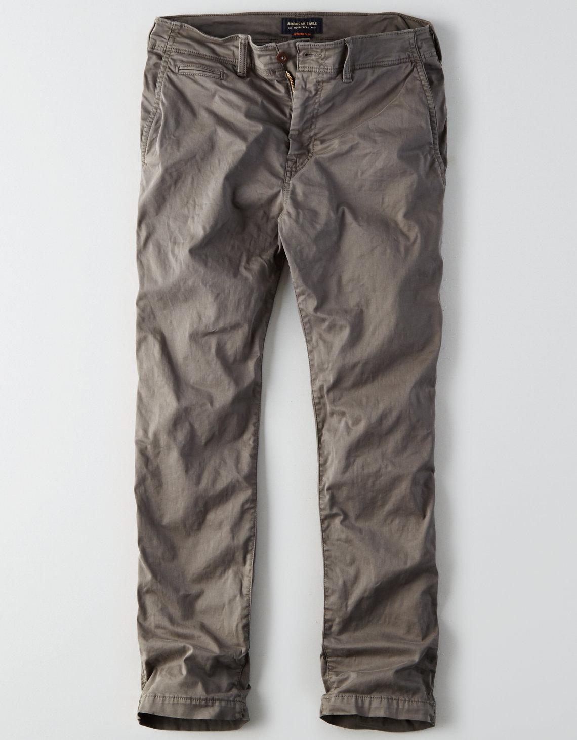 ae extreme flex skinny khaki pant