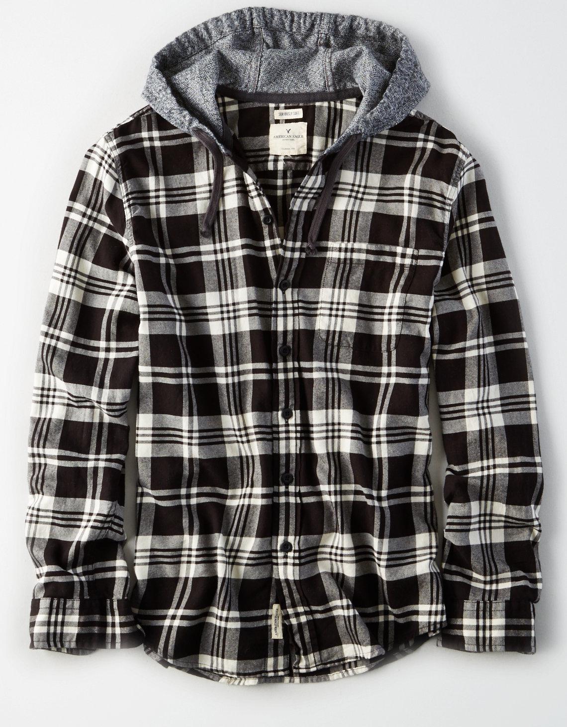 american eagle flannel sweatshirt