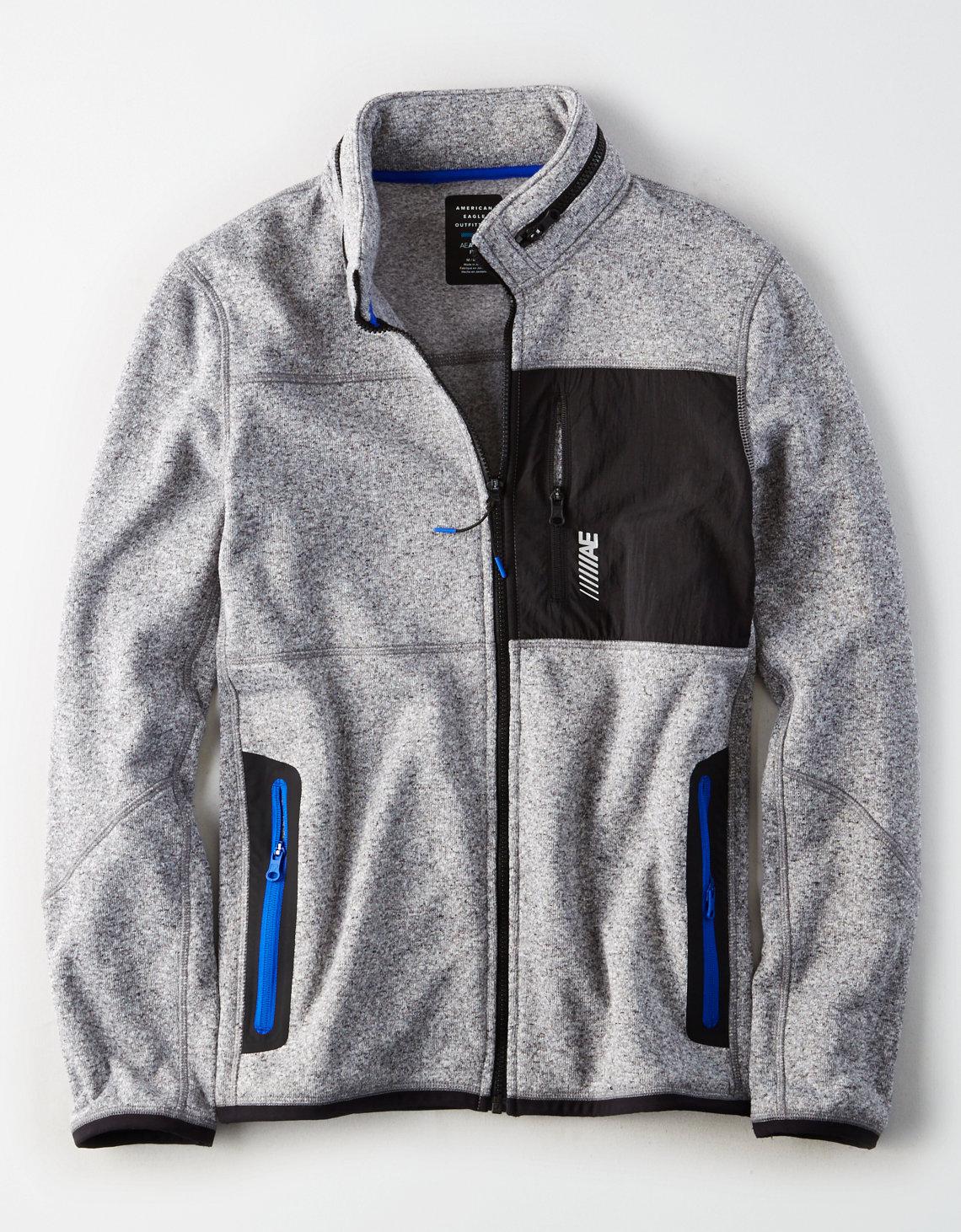 american eagle zip up sweater