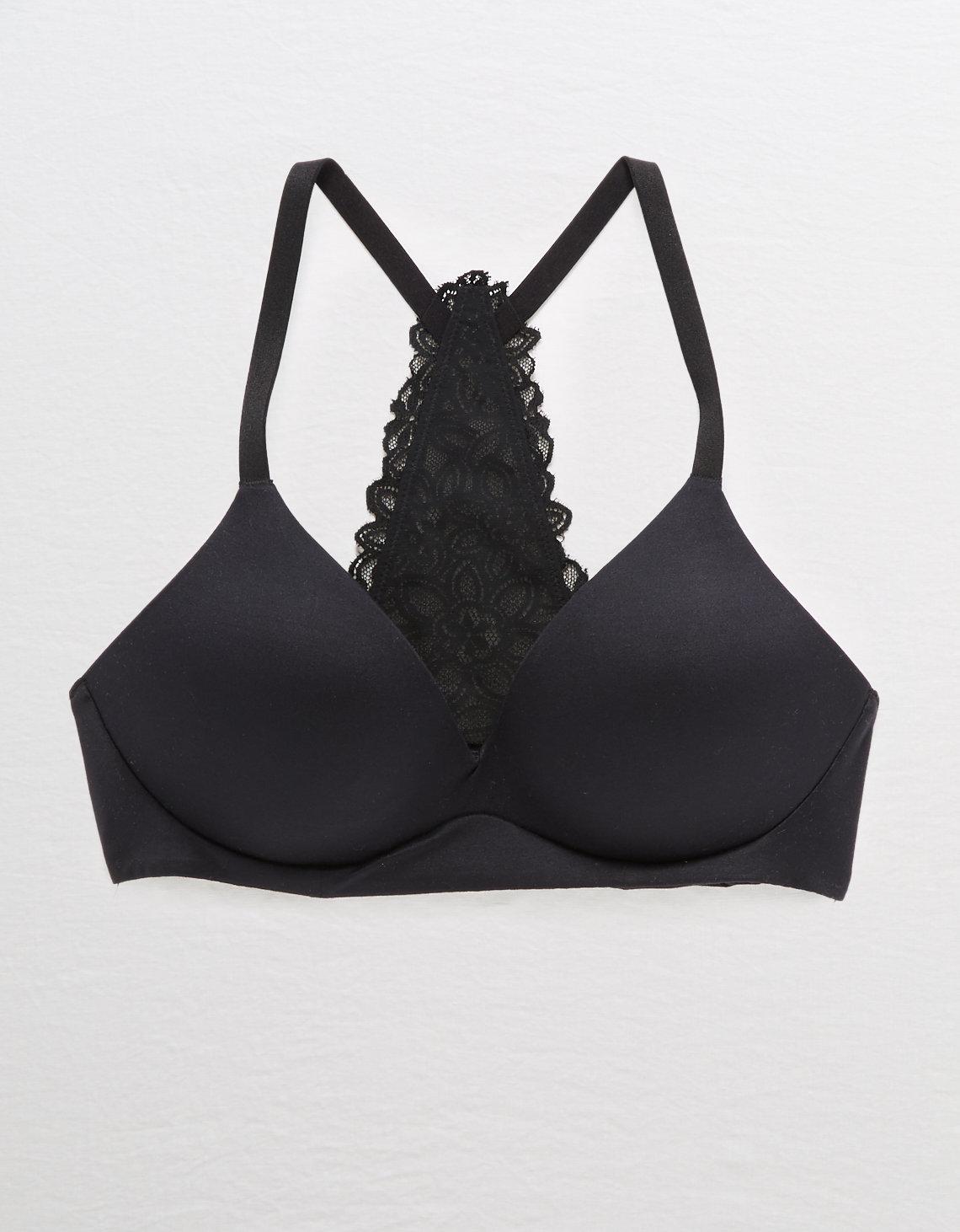 American Eagle Lace Real Happy Demi Push Up Bra in Navy 