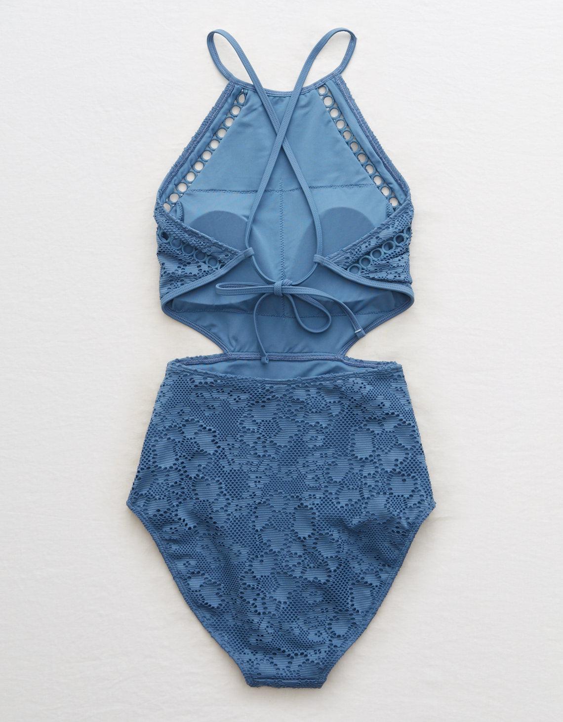 aerie crochet one piece swimsuit