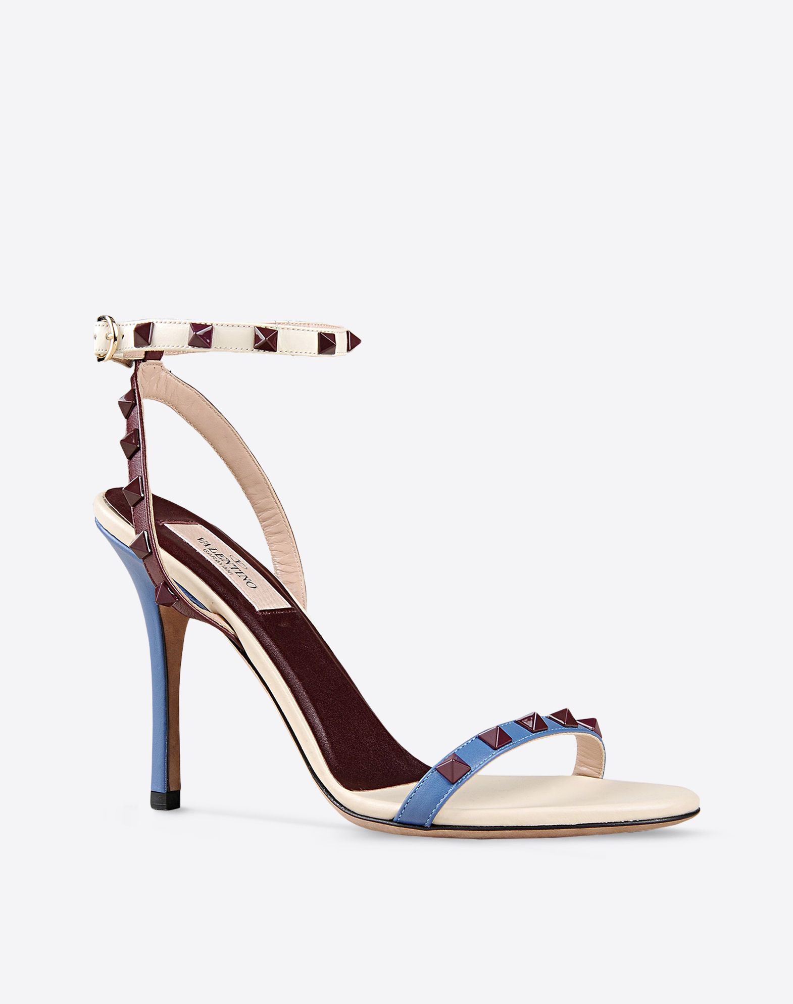 valentino multicolor rockstud sandals