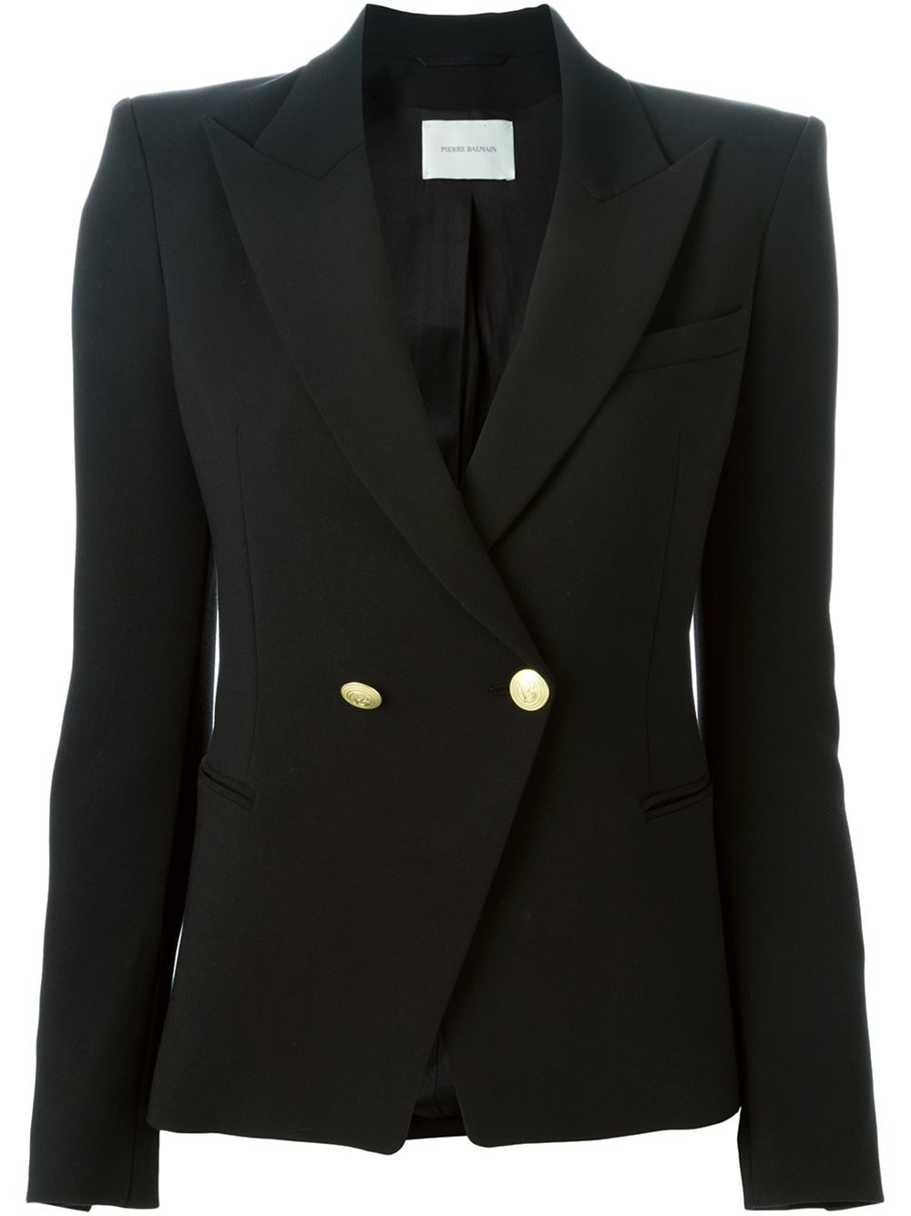 Balmain Jacket With Silver Buttons in Black - Lyst