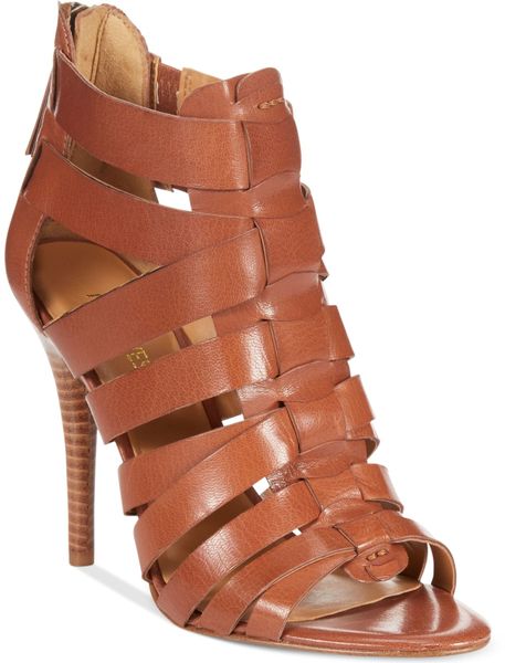 Nine West Anthurium High Heel Gladiator Sandals in Brown