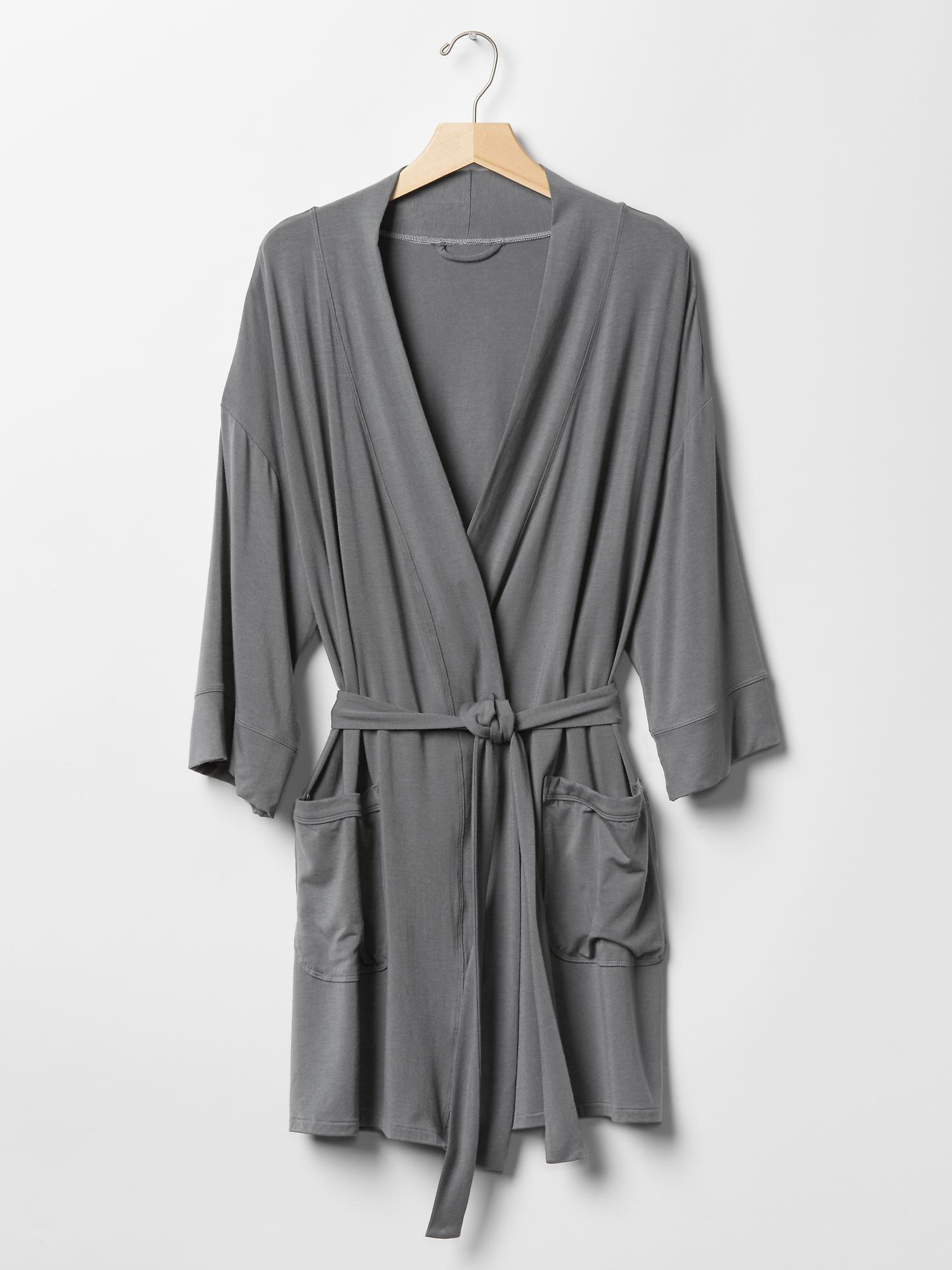 Gap Modal Robe in Beige (GUN POWDER )