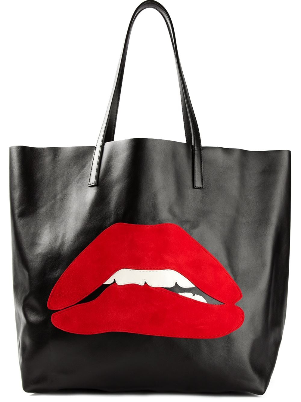 RED Valentino Lips Tote in Black - Lyst