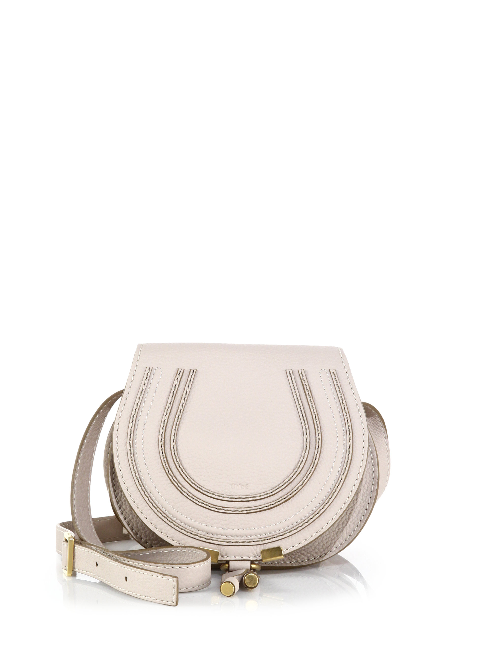 Chlo Marcie Small Crossbody Bag in White (abstract white) | Lyst