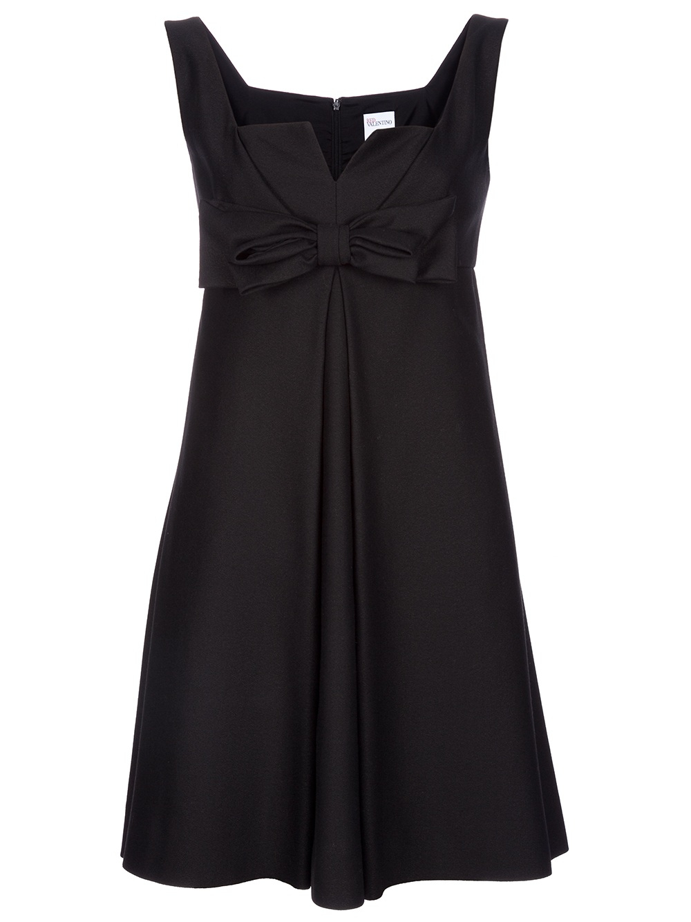 Lyst - Red Valentino Bow Detail Dress in Black
