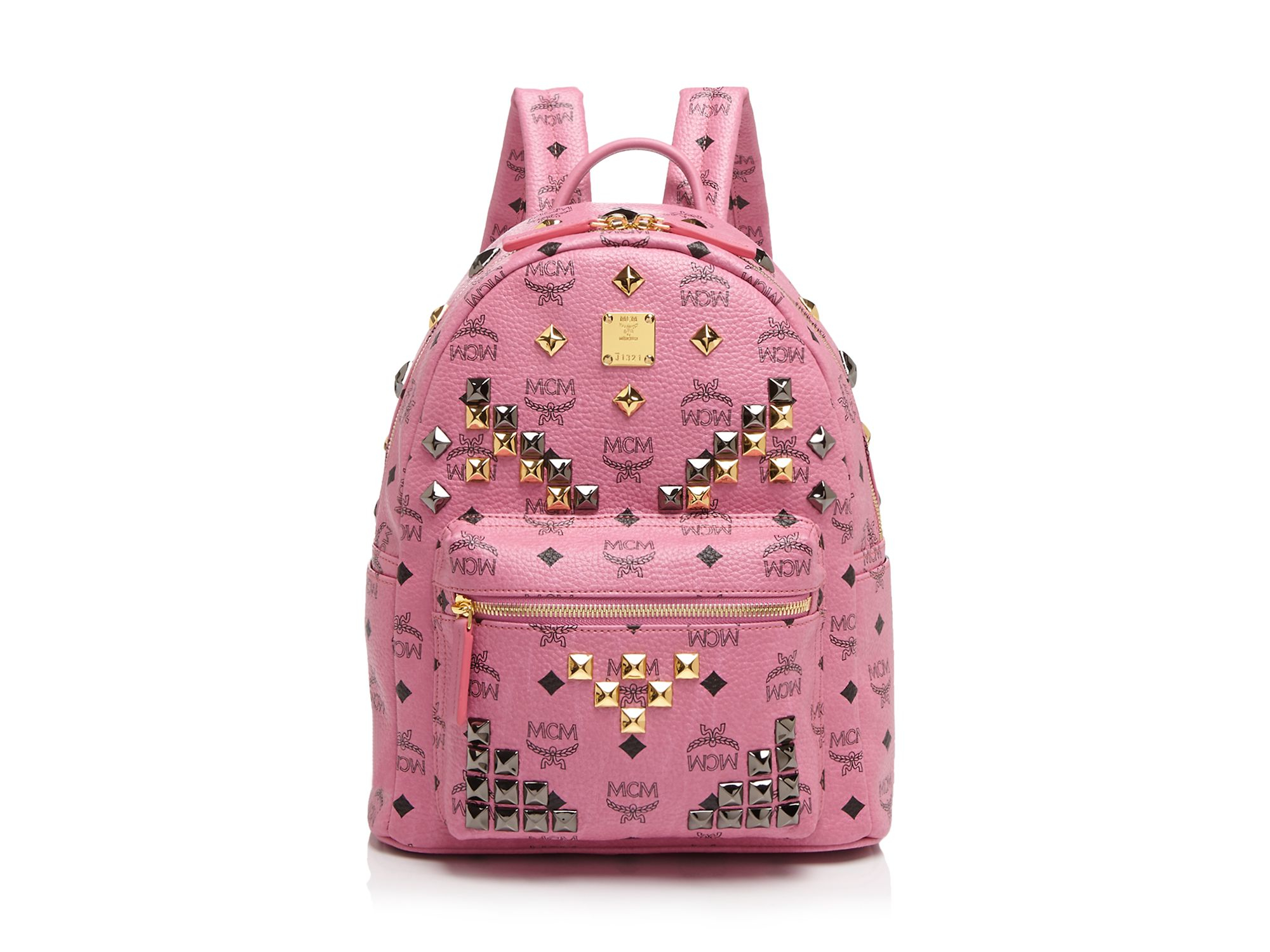 mcm backpack with studs