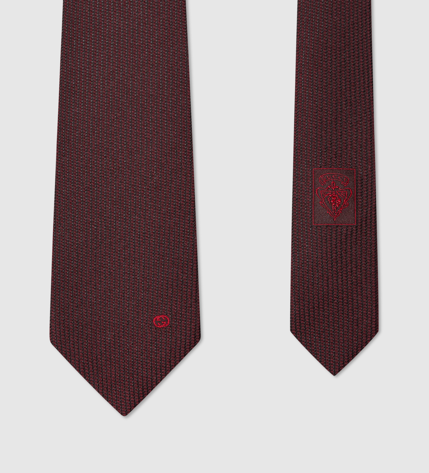 Lyst Gucci Wool Silk Tie With Interlocking G Detail in Purple for Men