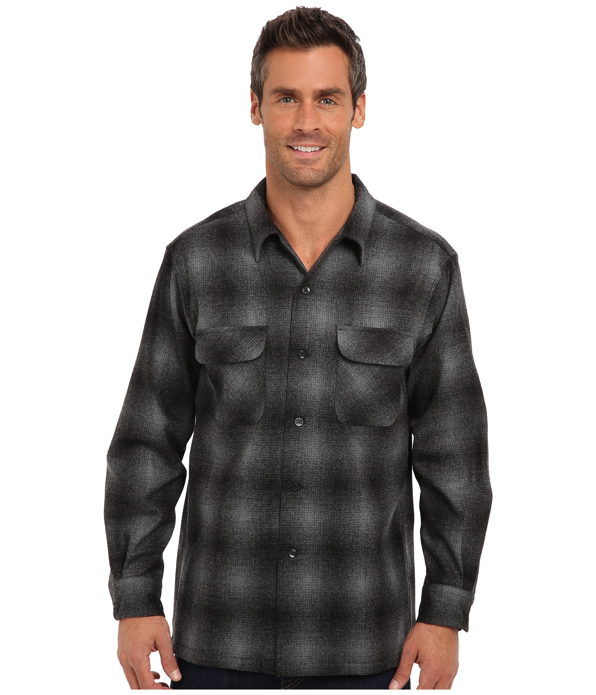 Pendleton L/S Board Shirt in Charcoal 