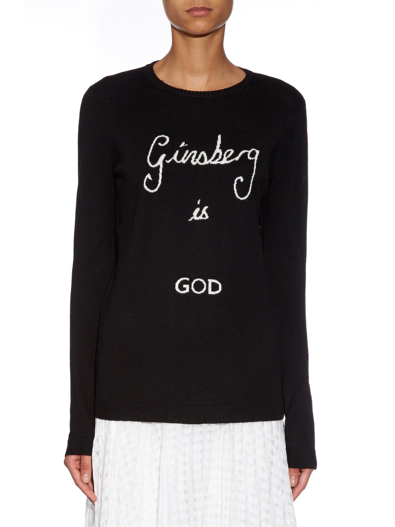 Lyst - Bella Freud Ginsberg Is God Wool Sweater in Black