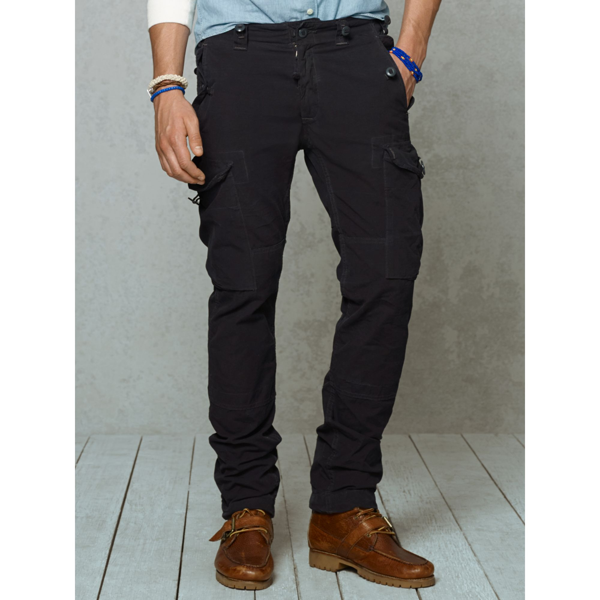 ralph lauren cargo pants black