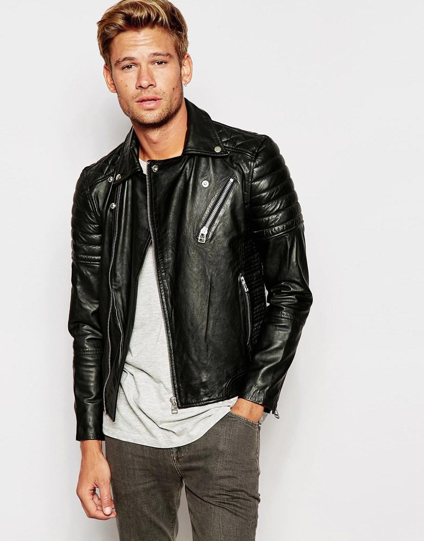 selected leather jacket