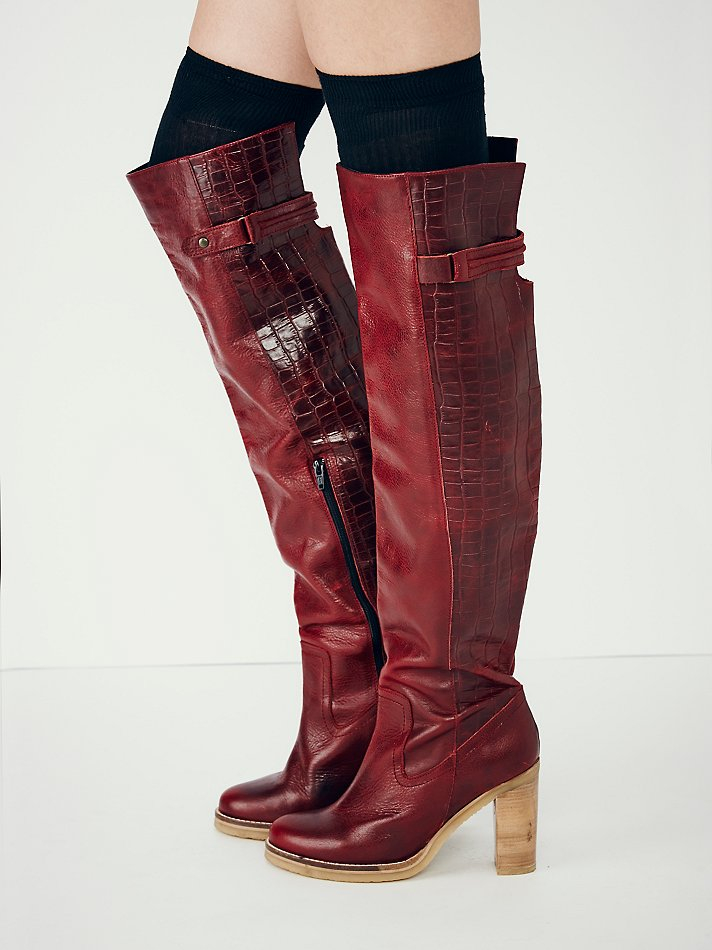 free people red boots