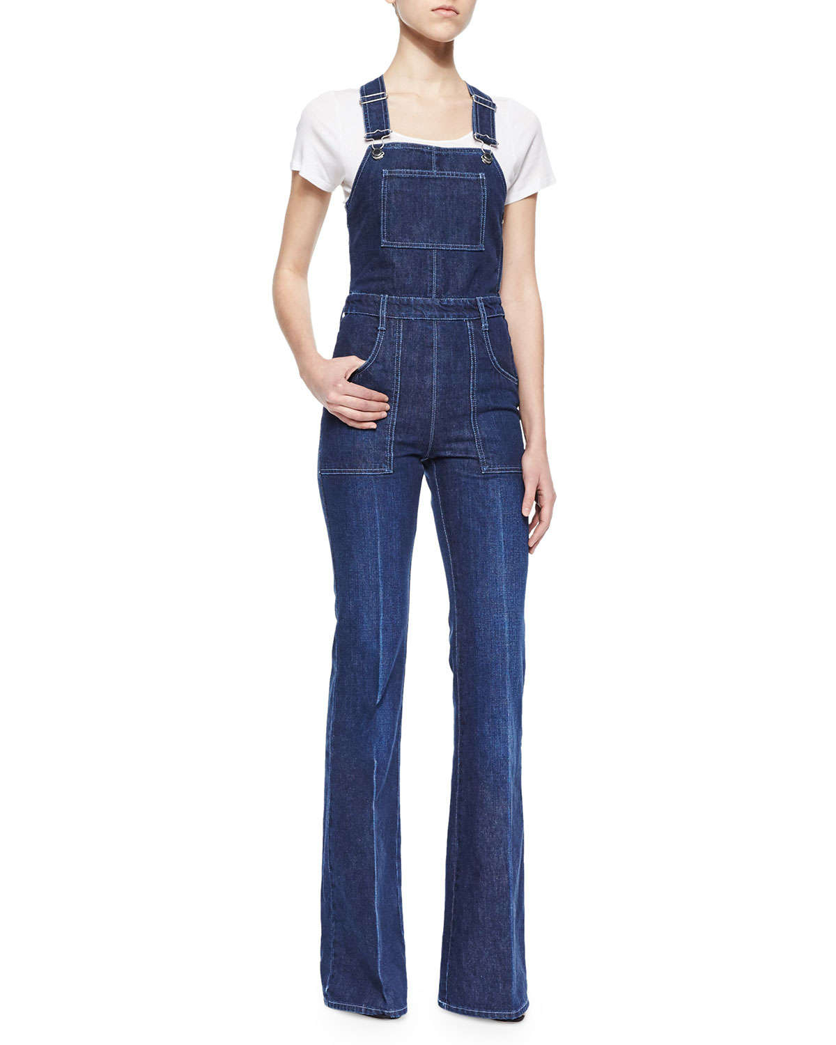 flare leg overalls