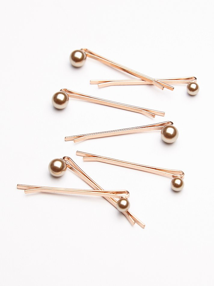 gold and pearl hair pins